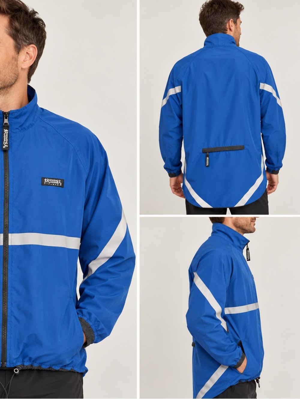 🏃🏻♂️Running Room Fit-Wear Reflective Running Jacket | Blue | Large | Made in 🇨🇦